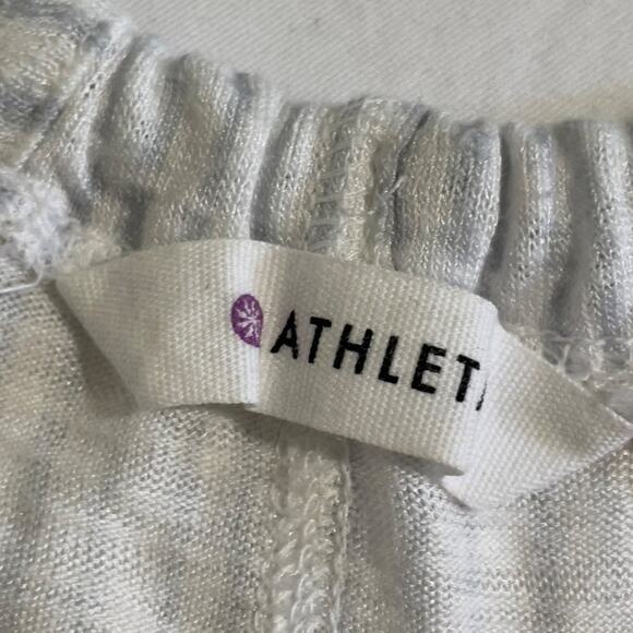 Athleta Tank Semi-Sheer White and Blue Pinstripe Medium - Picture 8 of 10